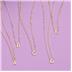 14K Solid Yellow Gold S Mini Initial Necklace