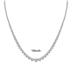 15 Carat TW Graduated Lab Grown Diamond Tennis Necklace in 14K White Gold 