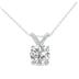 1/3 Carat Lab Grown Diamond Round Solitaire Pendant in 14K White Gold