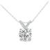 1/2 Carat Lab Grown Diamond Round Solitaire Pendant in 14K White Gold