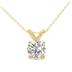 1/2 Carat Lab Grown Diamond Round Solitaire Pendant in 14K Yellow Gold