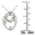 Mother and Baby Diamond Pendant 10K White Gold