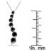 1.00CTW Black Diamond Journey Pendant in 14K White Gold