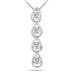 Dimaond Tear Drop Pendant in White Gold