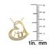MOM Diamond Heart Pendant 10K Yellow Gold