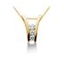 0.63CTW Diamond Three Stone Ladder Pendant in 18k Yellow Gold