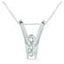 1 Carat TW Diamond Three Stone Pendant in 14K White Gold