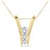 1 Carat TW Diamond Three Stone Pendant in 14K Yellow Gold