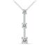 0.50CTW Classic Four Prong Three Stone Diamond Pendant in 14k White Gold