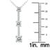 0.50CTW Classic Four Prong Three Stone Diamond Pendant in 14k White Gold