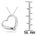Three Stone Diamond Heart Slide Pendant in .925 Sterling Silver