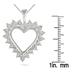 1/10 Carat Diamond Heart Pendant in .925 Sterling Silver