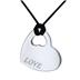 Stainless Steel Love Heart Pendant with Silk Cord