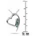 1/10 Carat Blue Diamond Heart Pendant in 10K White Gold