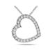 1/4 Carat TW Diamond Slide Heart Pendant in 14K White Gold