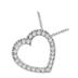 1/4 Carat TW Diamond Slide Heart Pendant in 14K White Gold