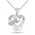 Diamond Heart Knot Pendant 10k White Gold