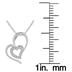 1/10 Carat Diamond Double Heart Pendant in .925 Sterling Silver