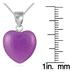 All Natural Lavender Jade Heart Pendant in .925 Sterling Silver