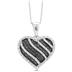 1/4 Carat Black Diamond Heart Pendant in .925 Sterling Silver