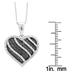 1/4 Carat Black Diamond Heart Pendant in .925 Sterling Silver