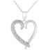 1/10 Carat T.W Diamond Heart pave Pendant in .925 Sterling Silver