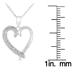 1/10 Carat T.W Diamond Heart pave Pendant in .925 Sterling Silver