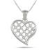 1/8 Carat Diamond Heart Pendant in .925 Sterling Silver 