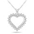 1 Carat TW Diamond Heart Pendant in 10K White Gold 