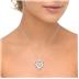 1 Carat TW Blue and White Diamond Heart Pendant in 14K White Gold