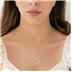 1 Carat TW Blue and White Diamond Heart Pendant in 14K White Gold
