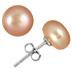 8.5-9mm All Natural Freshwater Pink Cultured Pearl Stud Earrings in .925 Sterling Silver