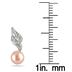 5-5.5mm Pink Cultured Pearl and Diamond Earrings in .925 Sterling Silver