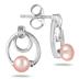 5mm All Natural Freshwater Pink Cultured Pearl Earrings in .925 Sterling Silver
