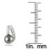 4.5-5mm Freshwater Black Cultured Pearl and Diamond Earrings in .925 Sterling Silver