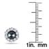 5mm Freshwater Black Cultured Pearl and Genuine White Topaz Earrings in .925 Sterling Silver
