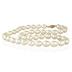 7.5-8mm Freshwater White Oval Tear Drop Cultured Pearl Necklace with 14K Yellog Gold Clasp