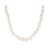 7.5-8mm Freshwater White Oval Tear Drop Cultured Pearl Necklace with 14K Yellog Gold Clasp