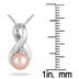6.5MM Natural Pink Cultured Pearl and Diamond Pendant in .925 Sterling Silver