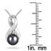 6.5MM Natural Black Cultured Pearl and Diamond Pendant in .925 Sterling Silver