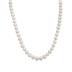 7mm Cultured Freshwater Pearl Necklace with Heart Toggle Clasp in Plated .925 Sterling Silver