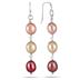 7-8MM All Natural Freshwater Multi Colored Baroque Cultured Pearl Jewelry Set in .925 Sterling Silver