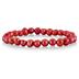 7-8MM All Natural Freshwater Cranberry Rice Cultured Pearl Jewelry Set in .925 Sterling Silver