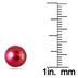 7-8MM All Natural Freshwater Cranberry Rice Cultured Pearl Jewelry Set in .925 Sterling Silver