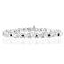 1 1/2 Carat TW Emerald and Diamond X Bracelet 10K White Gold