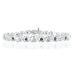 1.50 Carat TW Sapphire and Diamond X Bracelet 10K White Gold