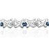 1.50 Carat TW Sapphire and Diamond X Bracelet 10K White Gold