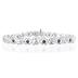 1 1/2 Carat TW Tanzanite and Diamond X Bracelet 10K White Gold