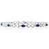 10k White Gold Sapphire and Diamond Heart Link Bracelet