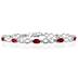 10k White Gold Ruby and Diamond Hugs and Kisses Bracelet